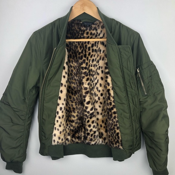 Topshop Jackets & Blazers - TopShop Faux Fur Lined MA1 Bomber Jacket